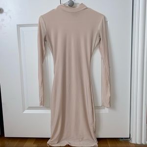 Pretty little thing- Nude midi dress - size S